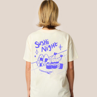 'Sushi Night' Back Print Tshirt