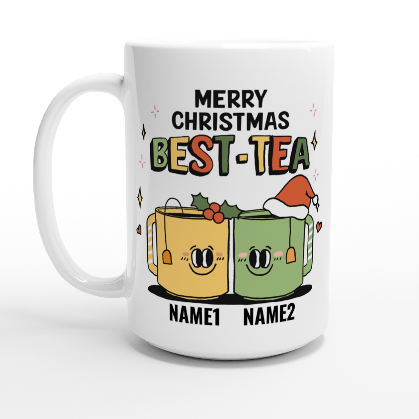 Custom 'Best-Tea' Christmas Friend Mug