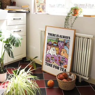 'Time for Tea' Dog Print