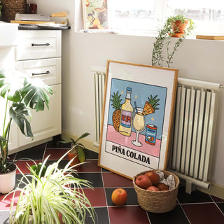 'Pina Colada' Recipe Cocktail Print