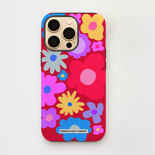 Abstract Bloom - Burgundy Tough Phone Case