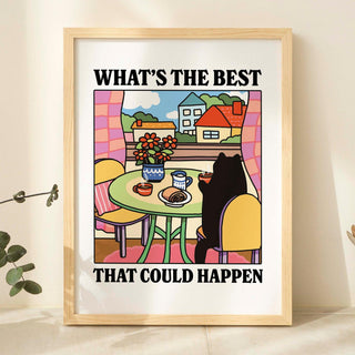 'Best that could happen' Summer Cat Print