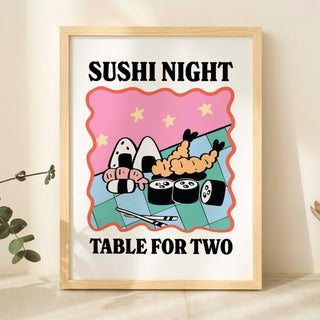 'Sushi Night Table For Two' Print
