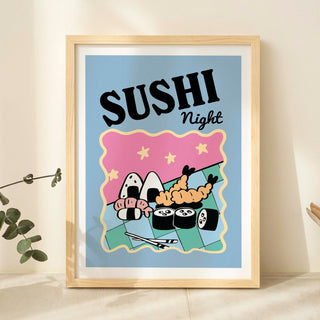 'Sushi Night' Blue Print