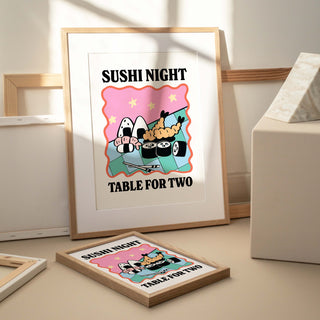 'Sushi Night Table For Two' Print