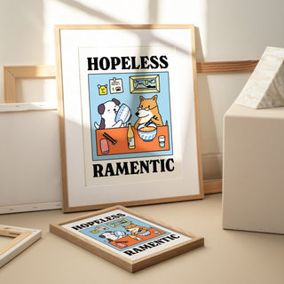 'Hopelessly Ramentic' Blue Dog Print