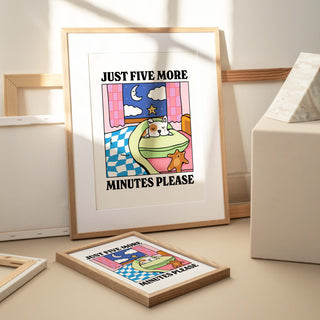 'Just five more minutes' Dog Print
