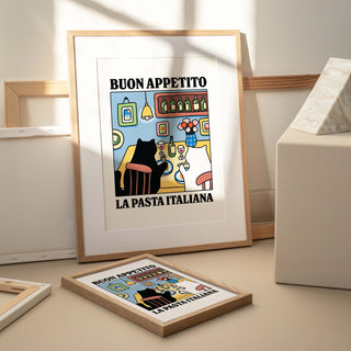 'Buon Appetito' Cat Print