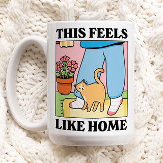 'This feels like home' Cat Mug