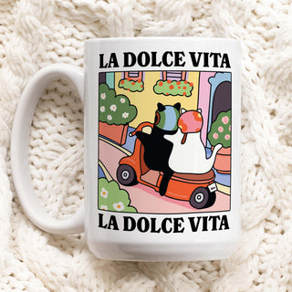 'La Dolce Vita' Cat Mug