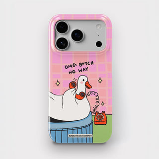 Omg B*tch No Way Goose Snap Phone Case