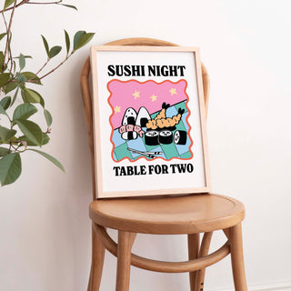 'Sushi Night Table For Two' Print