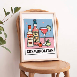'Cosmopolitan' Recipe Cocktail Print