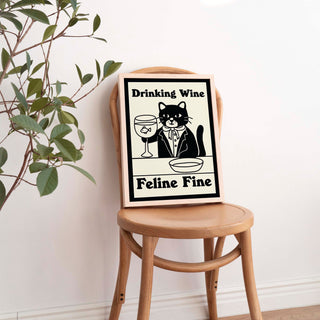 'Feline Fine' Cat Print