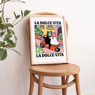'La dolce Vita' Cat Print