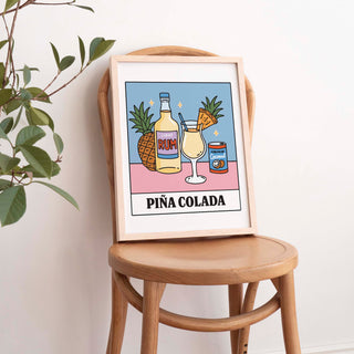 'Pina Colada' Recipe Cocktail Print