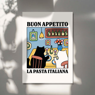 'Buon Appetito' Cat Print
