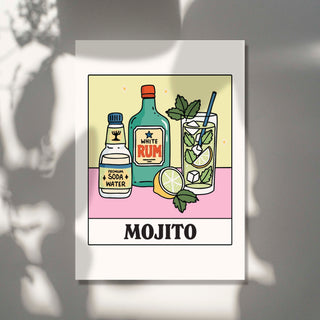 'Mojito' Recipe Cocktail Print