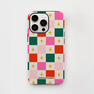 Retro Checkerboard Tough Phone Case