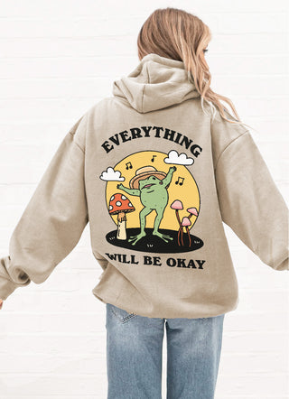 'Everything will be Okay' Frog Hoodie
