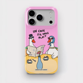 Un Cafe Sil Vous Plait Goose Pink Snap Phone Case