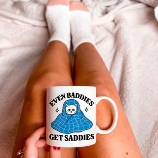 'Baddies get Saddies' Cat Mug