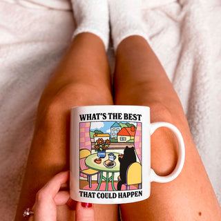 'What's The Best That Could Happen' Cat Mug