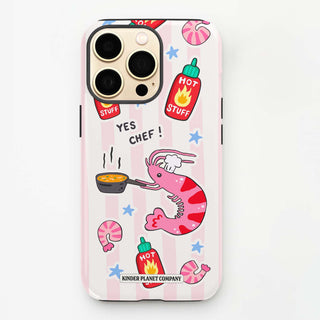 Yes Chef Pink Shrimp Tough Phone Case