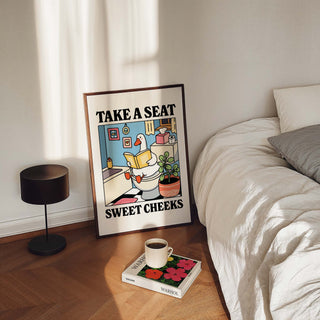 'Please take a seat Sweet Cheeks' Goose Print