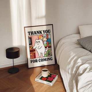 'Thank You For Coming' Cat Print