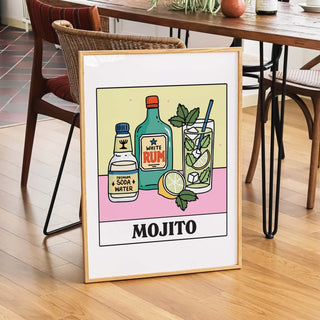 'Mojito' Recipe Cocktail Print