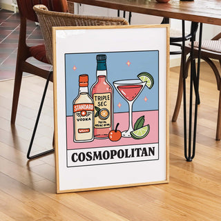 'Cosmopolitan' Recipe Cocktail Print