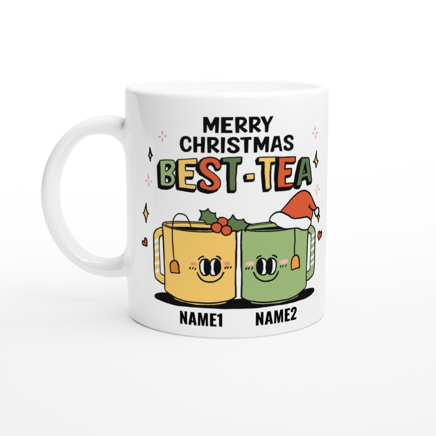 Custom 'Best-Tea' Christmas Friend Mug