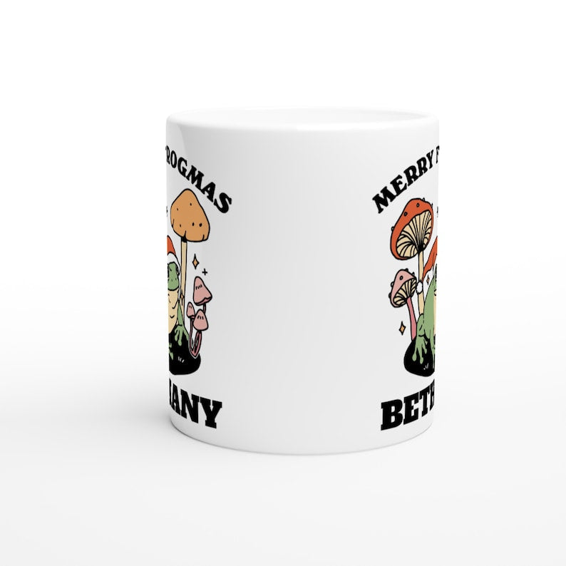 Custom 'Merry Frogmas' Christmas Mug