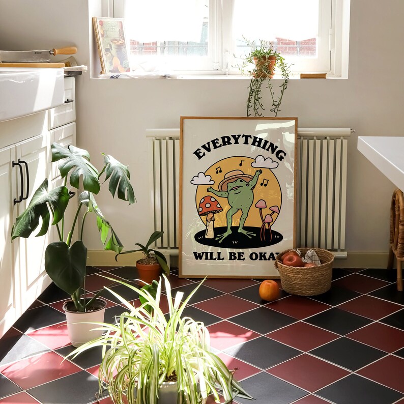 Framed 'Everything will be okay' Print