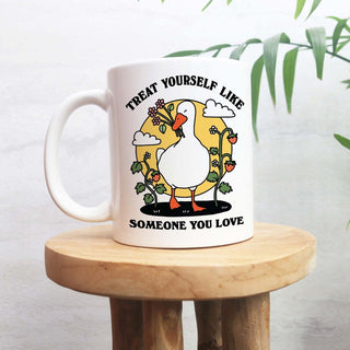 'Treat yourself' Goose Mug