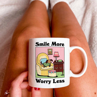 'Smile more' Dog Mug