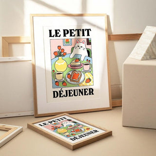 'Le petit dejeuner' Cat Print