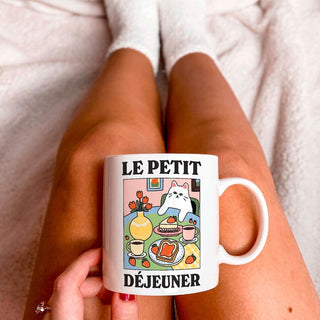 'Petit Dejeuner' Cat Mug