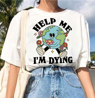 'Help me' Earth T-shirt