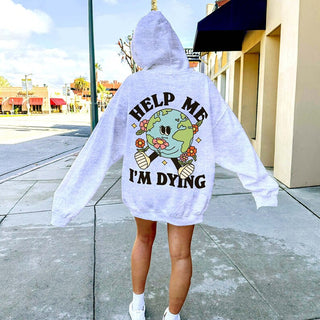 'Help me' Earth Hoodie