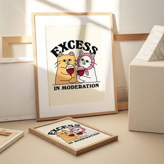 'Excess' Cat Print