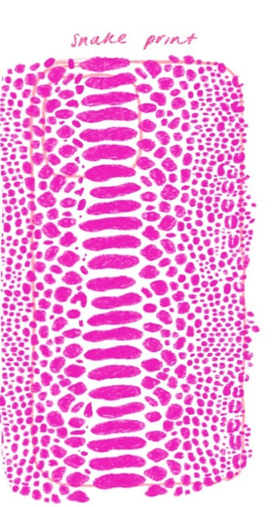 Original pencil sketch for Python Phone Case