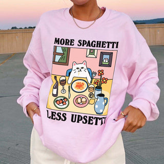 'Spaghetti Upsetti' Cat Sweatshirt
