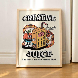 'Creative Juice' Full Color Retro Print - Art Prints - Kinder Planet Company