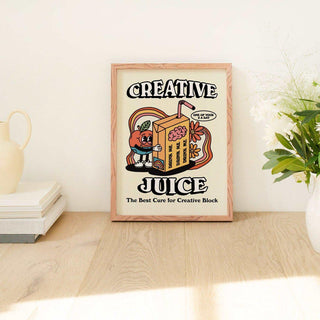 'Creative Juice' Full Color Retro Print - Art Prints - Kinder Planet Company