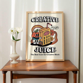 'Creative Juice' Full Color Retro Print - Art Prints - Kinder Planet Company