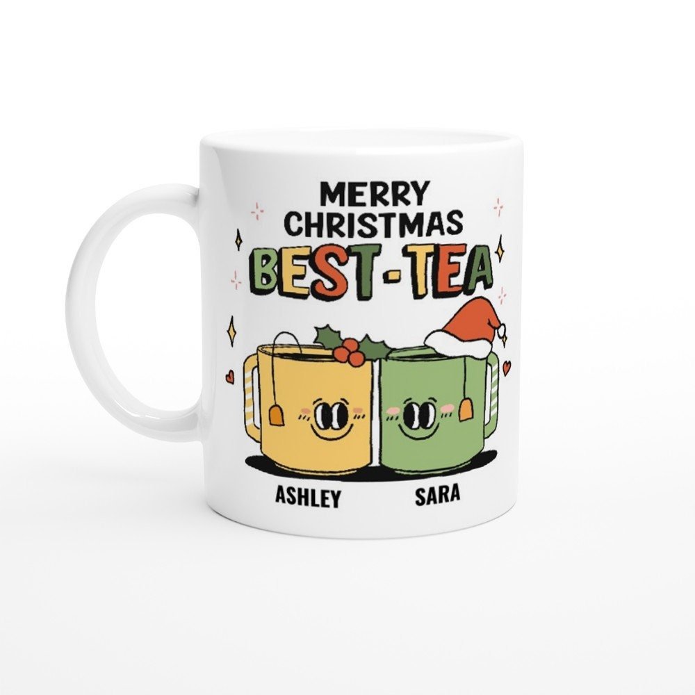 Custom 'Best-Tea' Christmas Friend Mug - Mugs - Kinder Planet Company