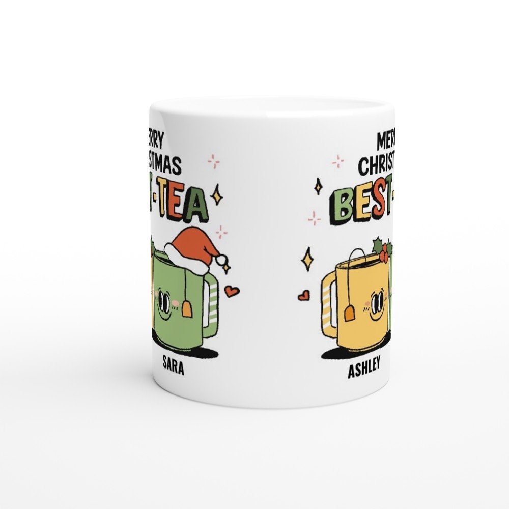 Custom 'Best-Tea' Christmas Friend Mug - Mugs - Kinder Planet Company