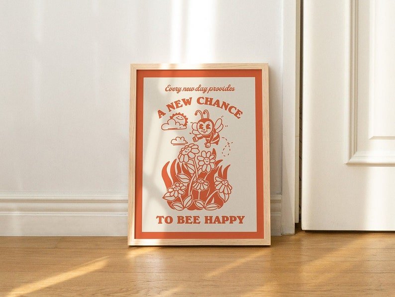 Framed "A New Chance To Be Happy" Print - Framed Prints - Kinder Planet Company
